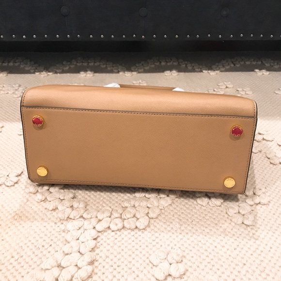 Michael Kors Selma Large leather satchel khaki
